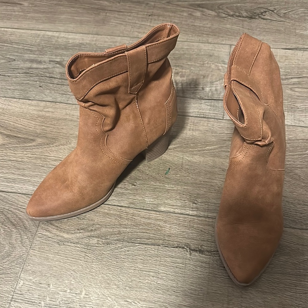 Tan Suede Ankle Boots